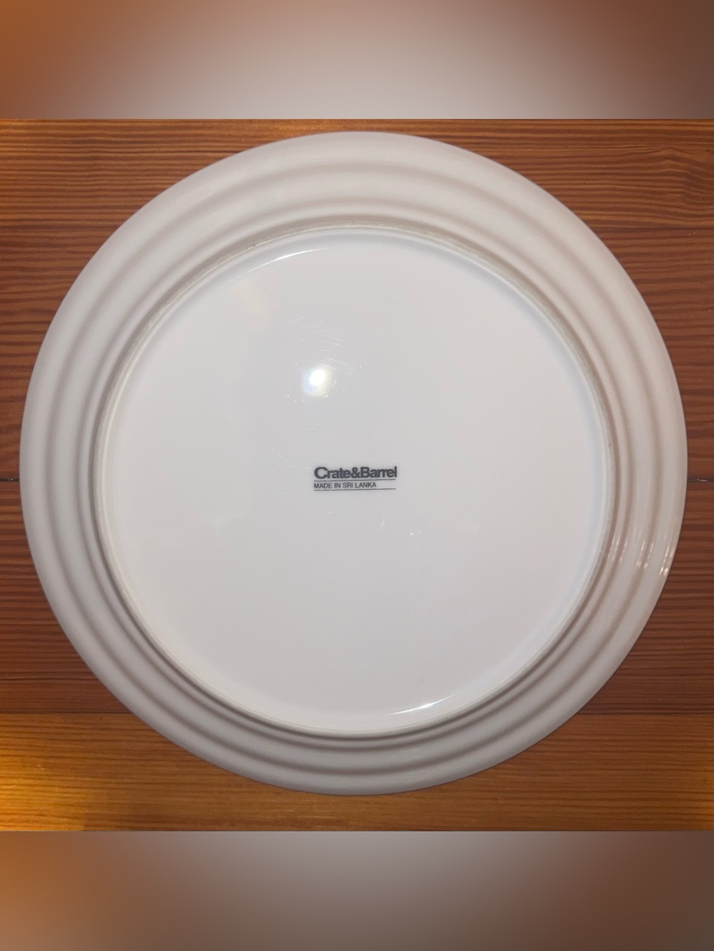 CRATE & BARREL Ridged Plate